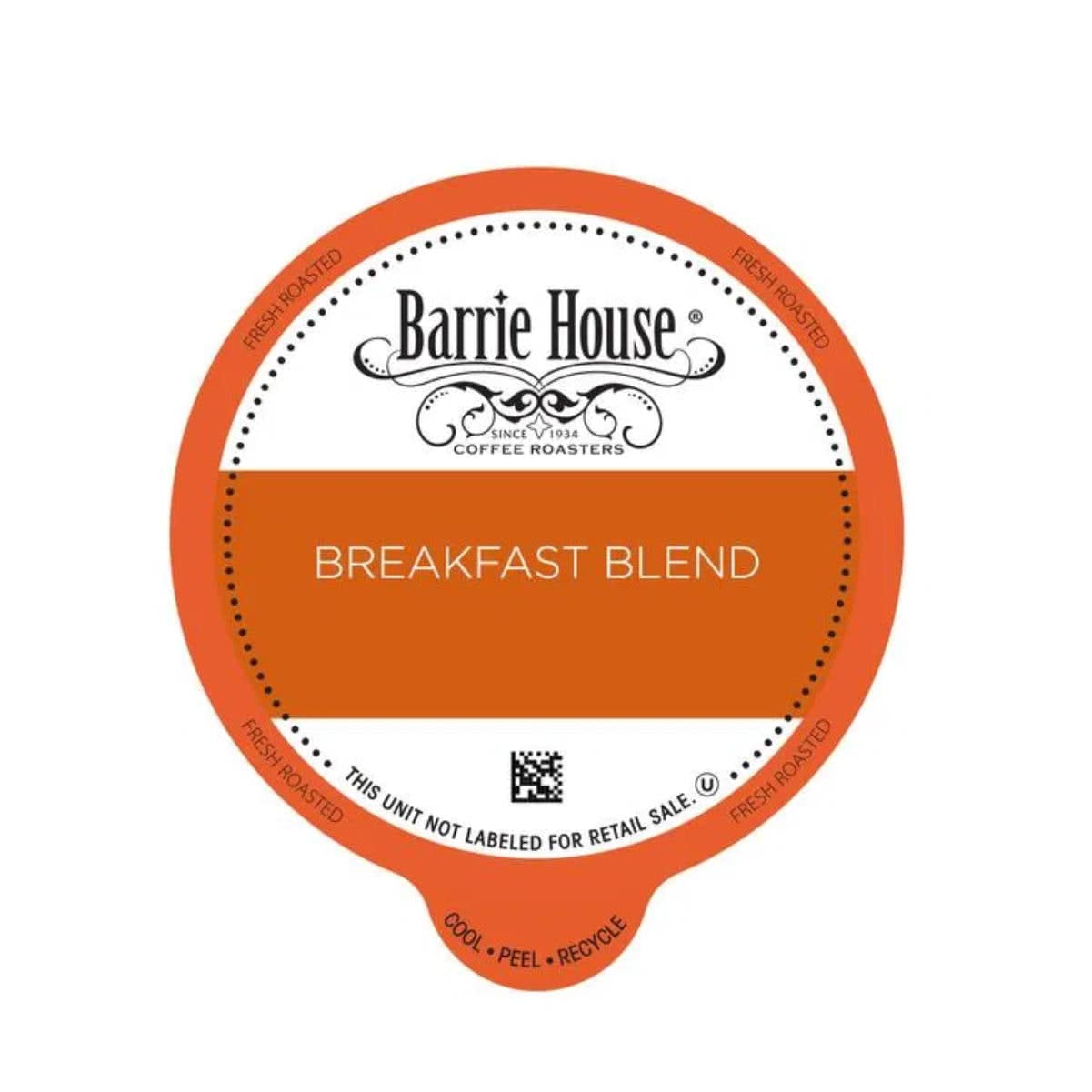 Barrie House Breakfast Blend Single-Serve Coffee Pods (Case of 96) K-Cups Barrie House