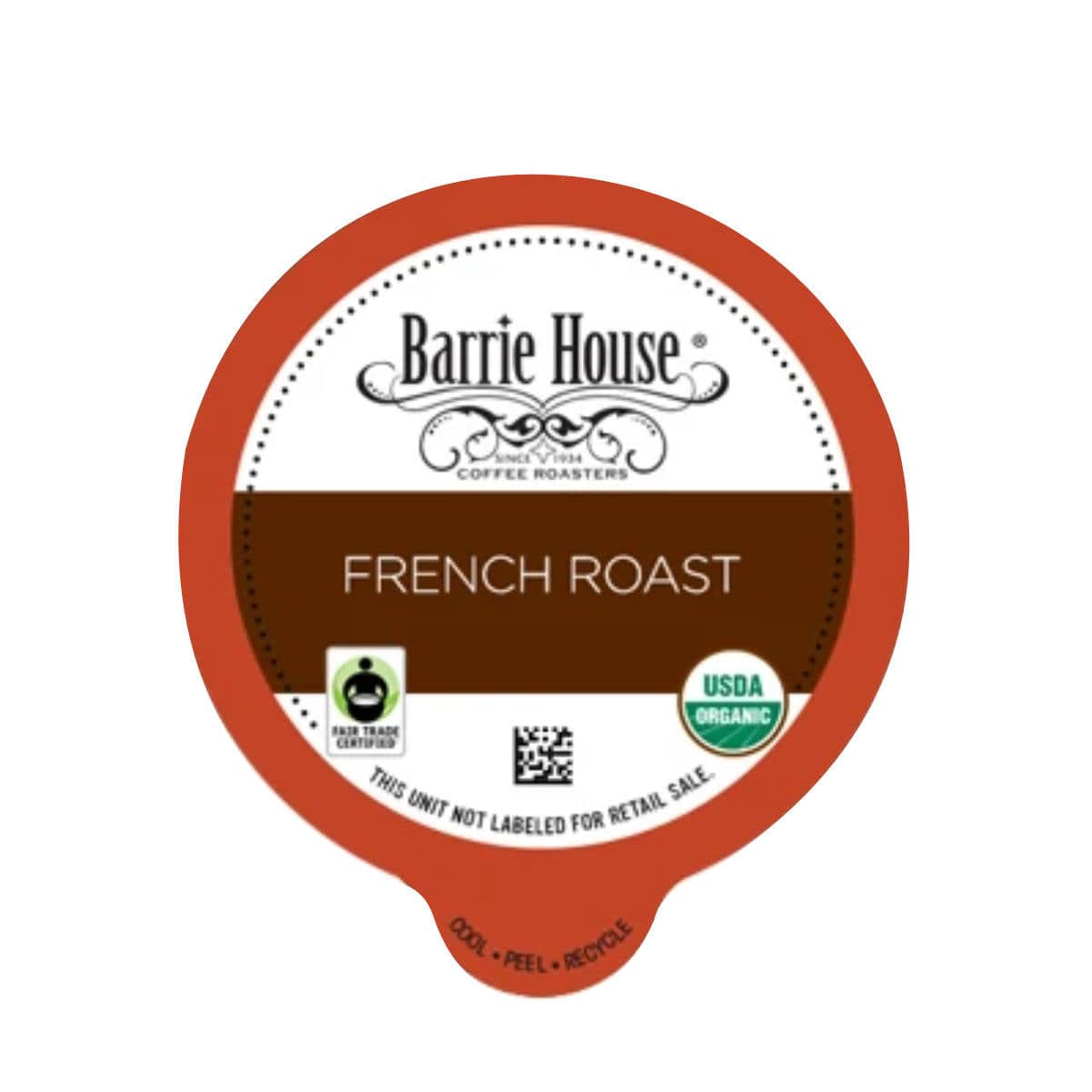 Barrie House Fair Trade French Roast Single-Serve Coffee Pods (Box of 24) K-Cups Barrie House