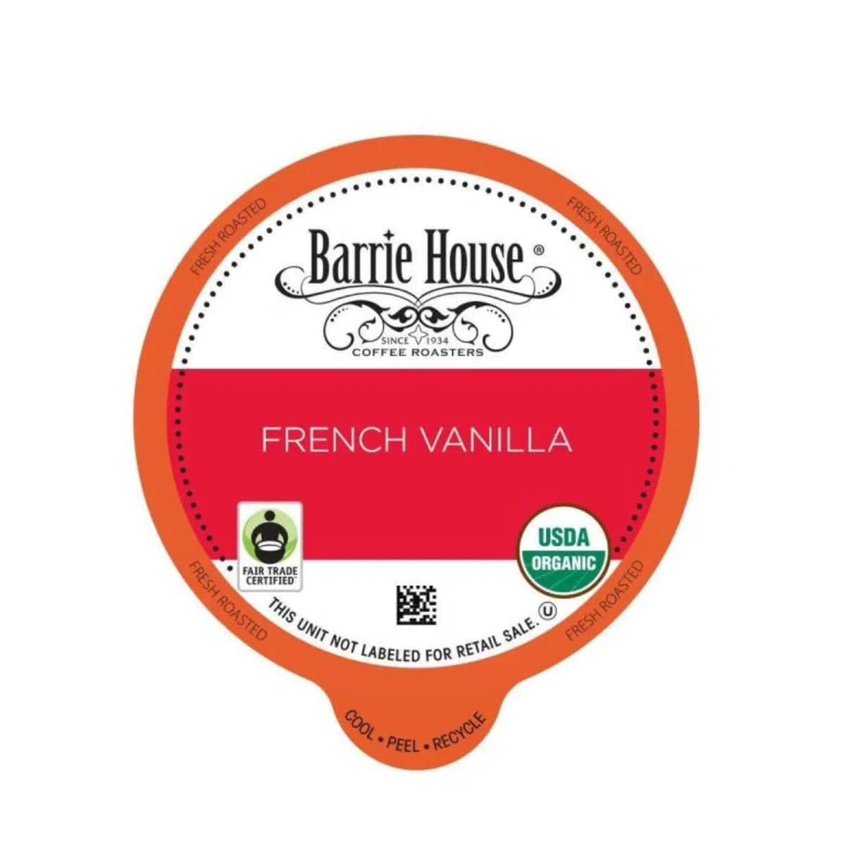 Barrie House French Vanilla Single-Serve Coffee Pods (Box of 24) K-Cups Barrie House
