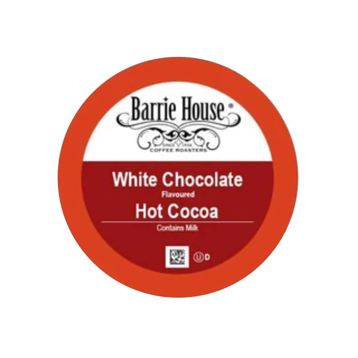 Barrie House White Chocolate Hot Cocoa Single-Serve Pods (Case of 96) K-Cups Barrie House