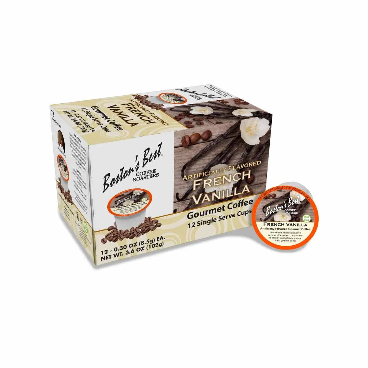 Boston's Best French Vanilla Single-Serve Coffee Pods (Case of 72) K-Cups Boston's Best