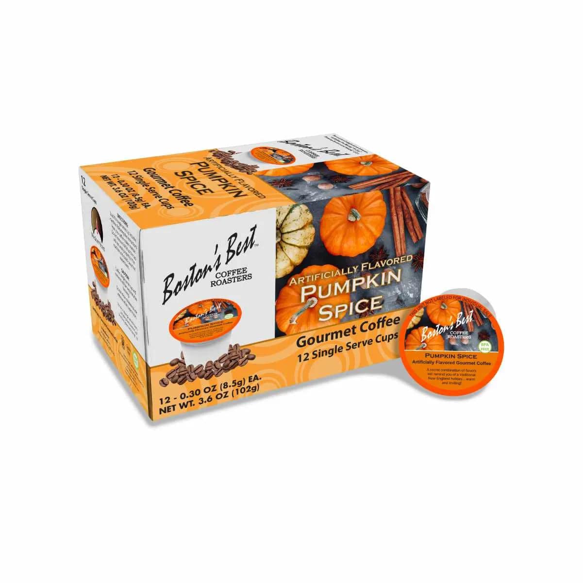 Boston's Best Pumpkin Spice Single-Serve Coffee Pods (Case of 72) K-Cups Boston's Best