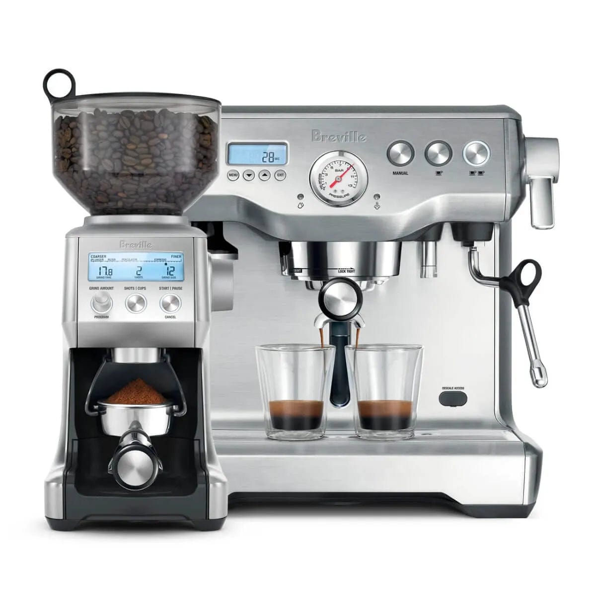 Breville The Dynamic Duo Dual Boiler Espresso Machine Smart Grinder Pro Bundle BEP920BSS Espresso Machine Breville