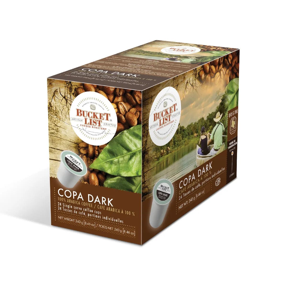 Bucket List Coffee Copa Dark Single Serve Pods (Box of 24) K-Cups Bucket List