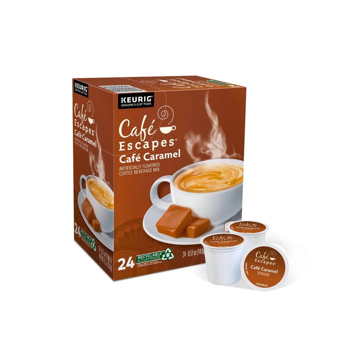 Cafe Escapes Cafe Caramel K-Cup® Pods (Box of 24) K-Cups Cafe Escapes