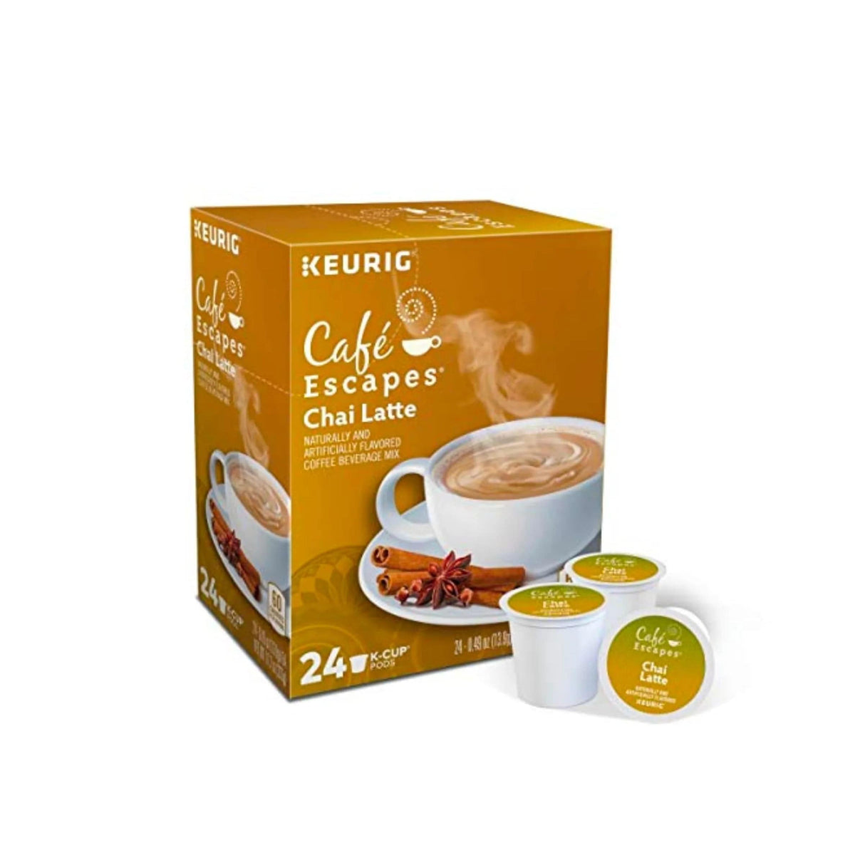 Cafe Escapes Chai Latte K-Cup® Pods (Box of 24) K-Cups Cafe Escapes
