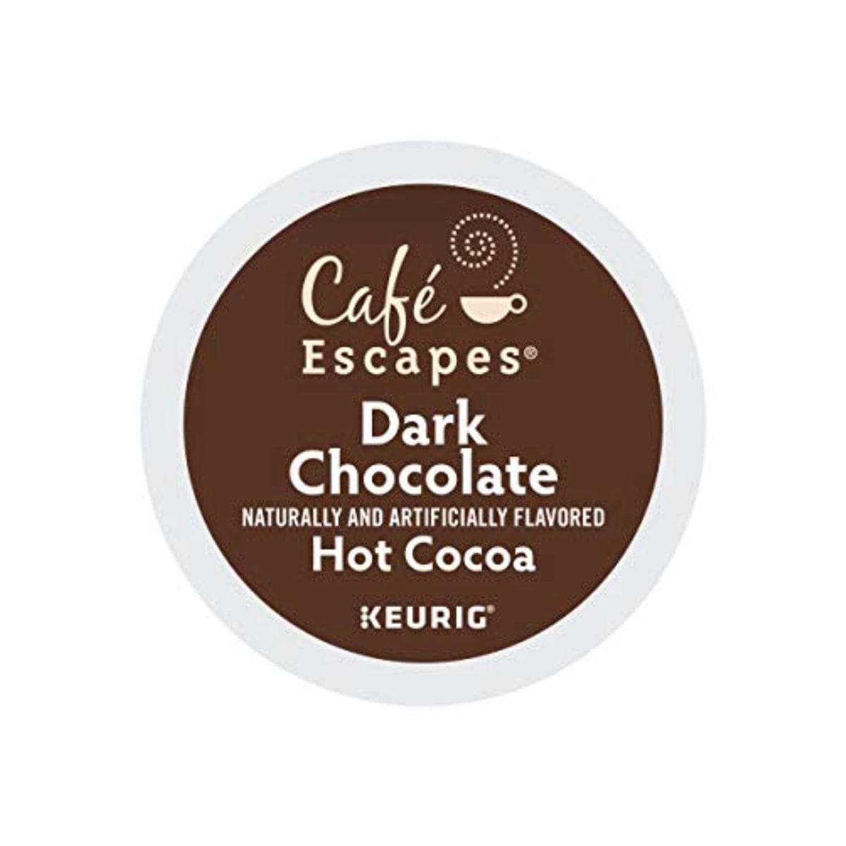 Cafe Escapes Dark Chocolate Hot Cocoa K-Cup® Recyclable Pods (Case of 96) K-Cups Cafe Escapes