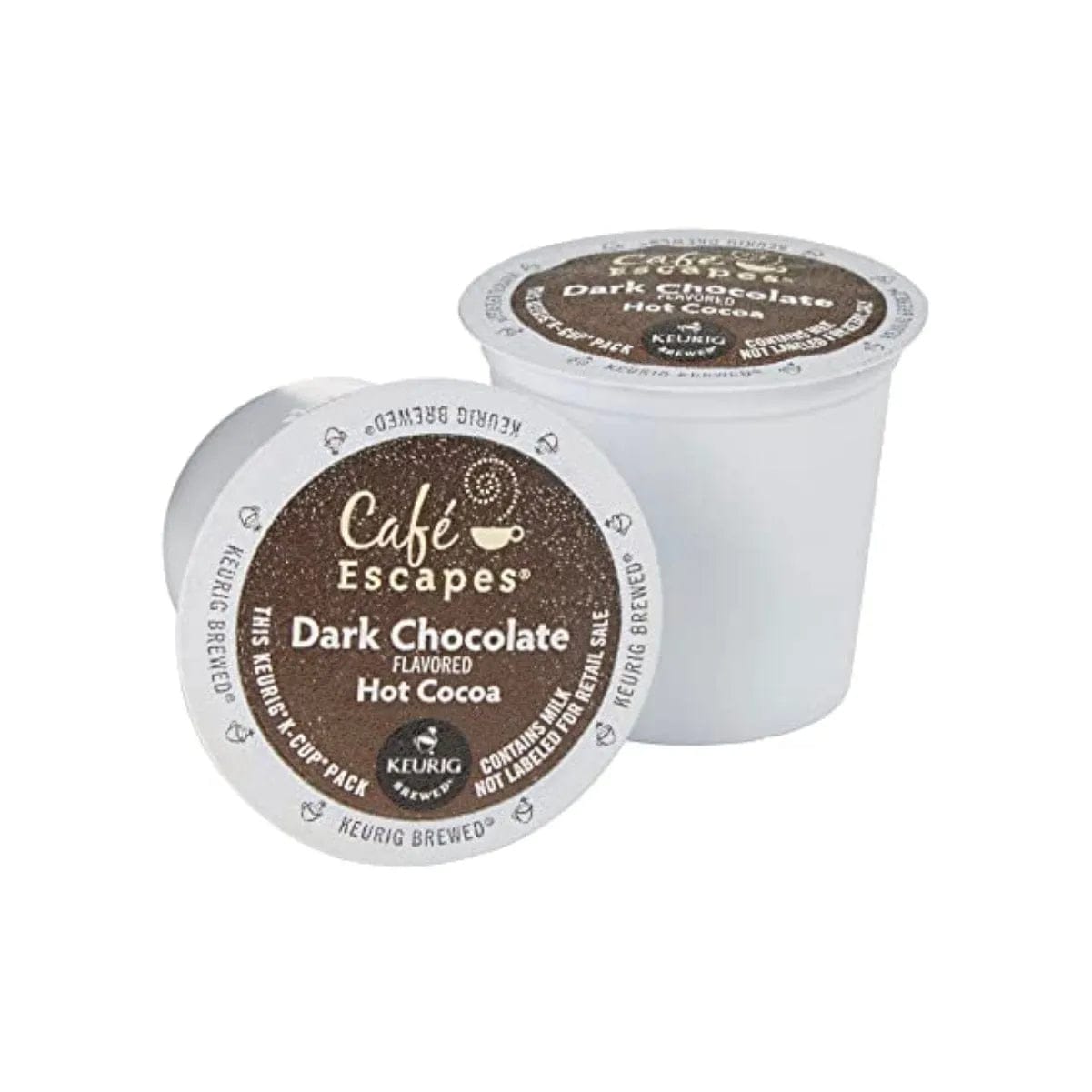 Cafe Escapes Dark Chocolate Hot Cocoa K-Cup® Recyclable Pods (Box of 24) K-Cups Cafe Escapes