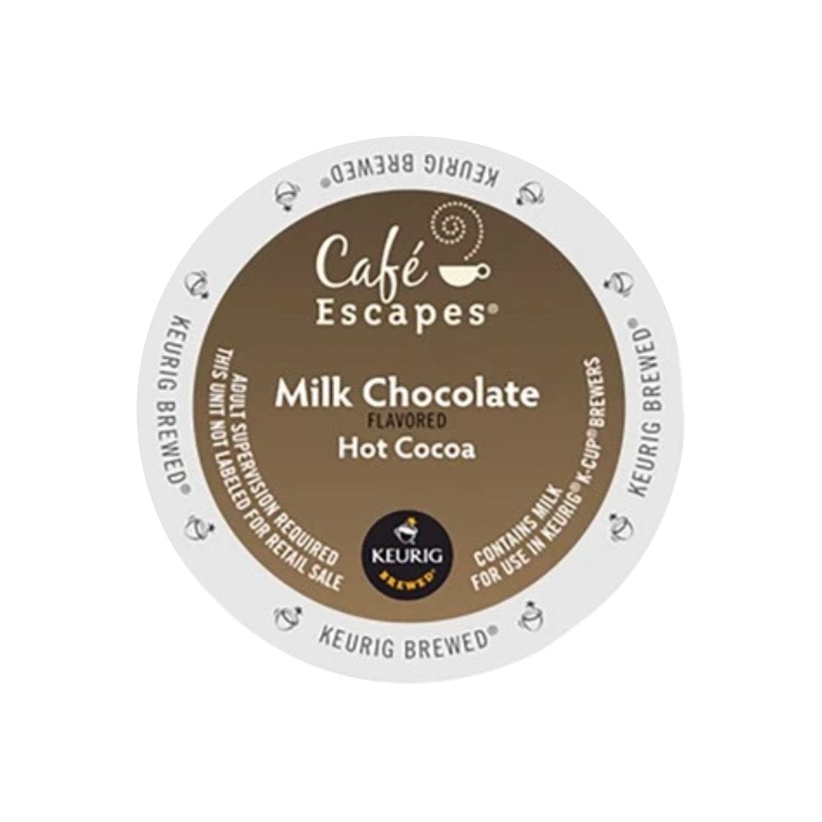 Cafe Escapes Hot Milk Chocolate Cocoa K-Cup® Pods (Box of 24) K-Cups Cafe Escapes