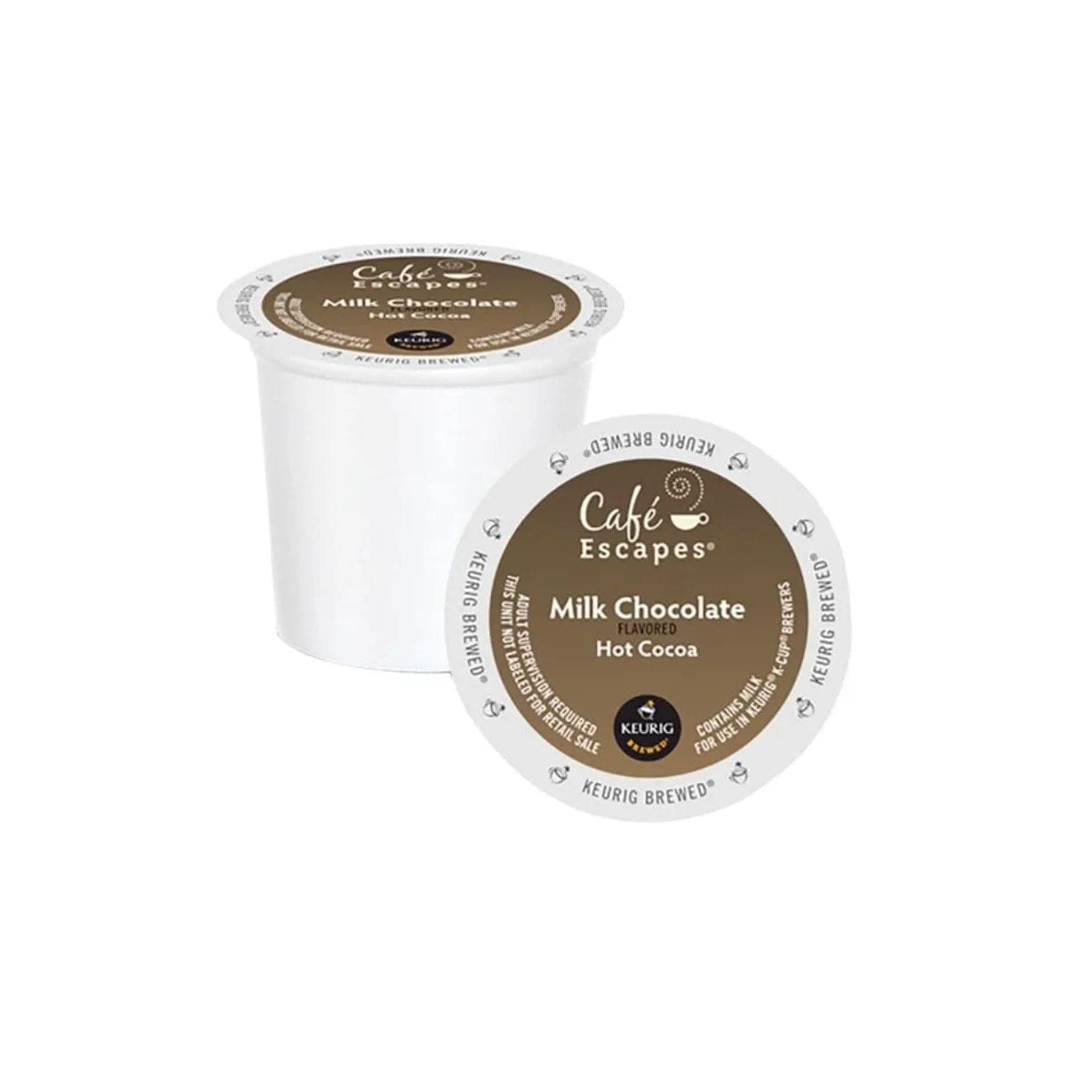 Cafe Escapes Hot Milk Chocolate Cocoa K-Cup® Pods (Box of 24) K-Cups Cafe Escapes