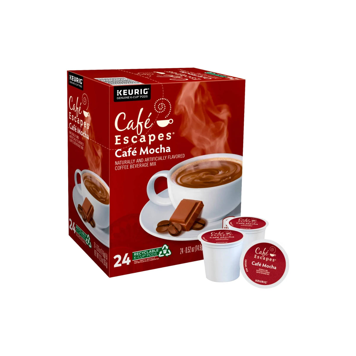 Cafe Escapes Cafe Mocha K-Cup® Pods (Box of 24) K-Cups Cafe Escapes