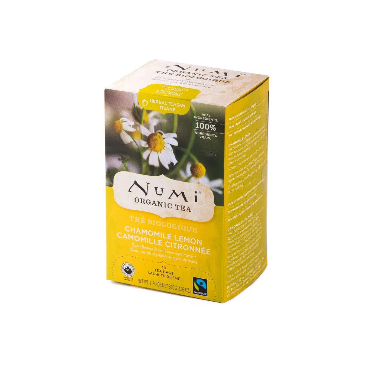 Numi Organic Chamomile Lemon Tea Bags (Box of 18) Tea Bags Numi