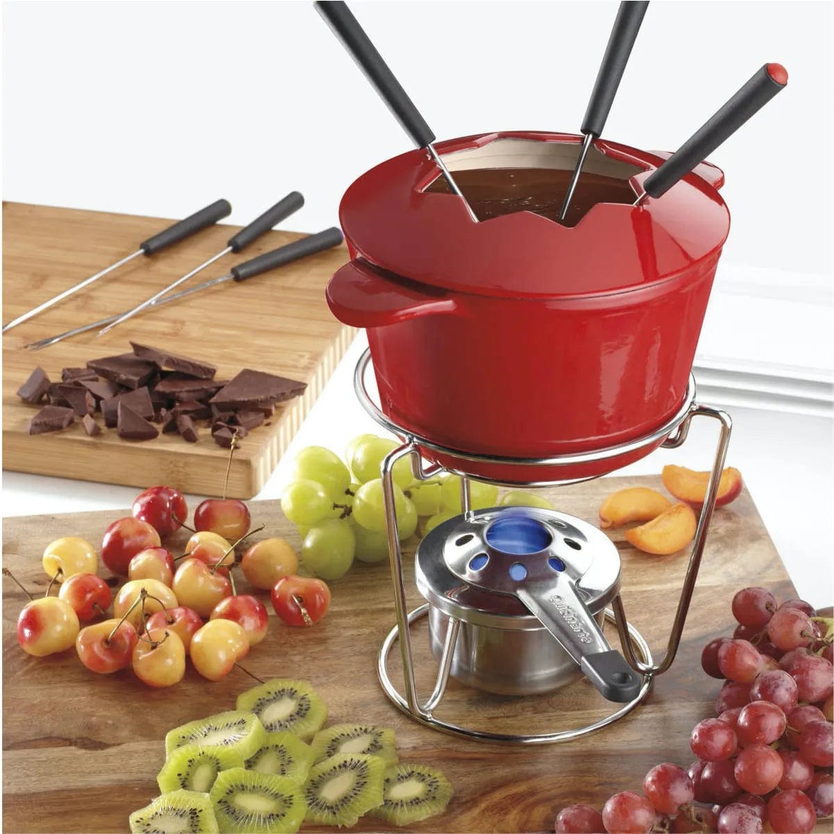 Cuisinart® 13 Pc Fondue Set Enamel Cast Iron FP-115RC Kitchenware Cuisinart