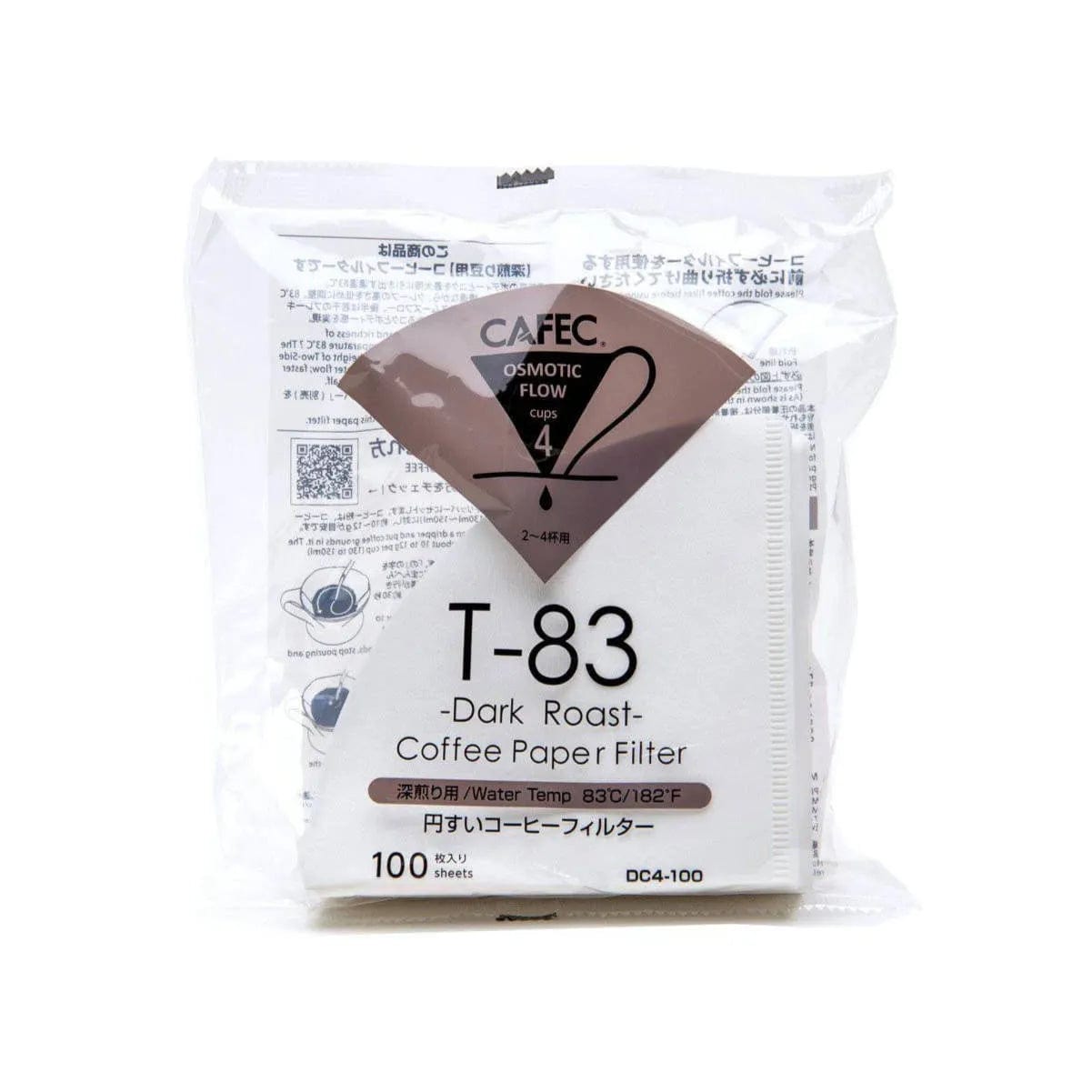 CAFEC Dark Roast Paper Coffee Filter (4 Cups, Size 02) Pour Over Equipment CAFEC