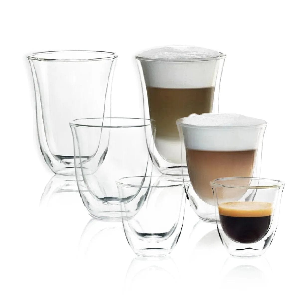 De'Longhi Double Walled Glassware Bundle (2x Espresso, 2x Cappuccino, 2x Latte) DISCOUNT_HIDDEN_PRODUCT DeLonghi