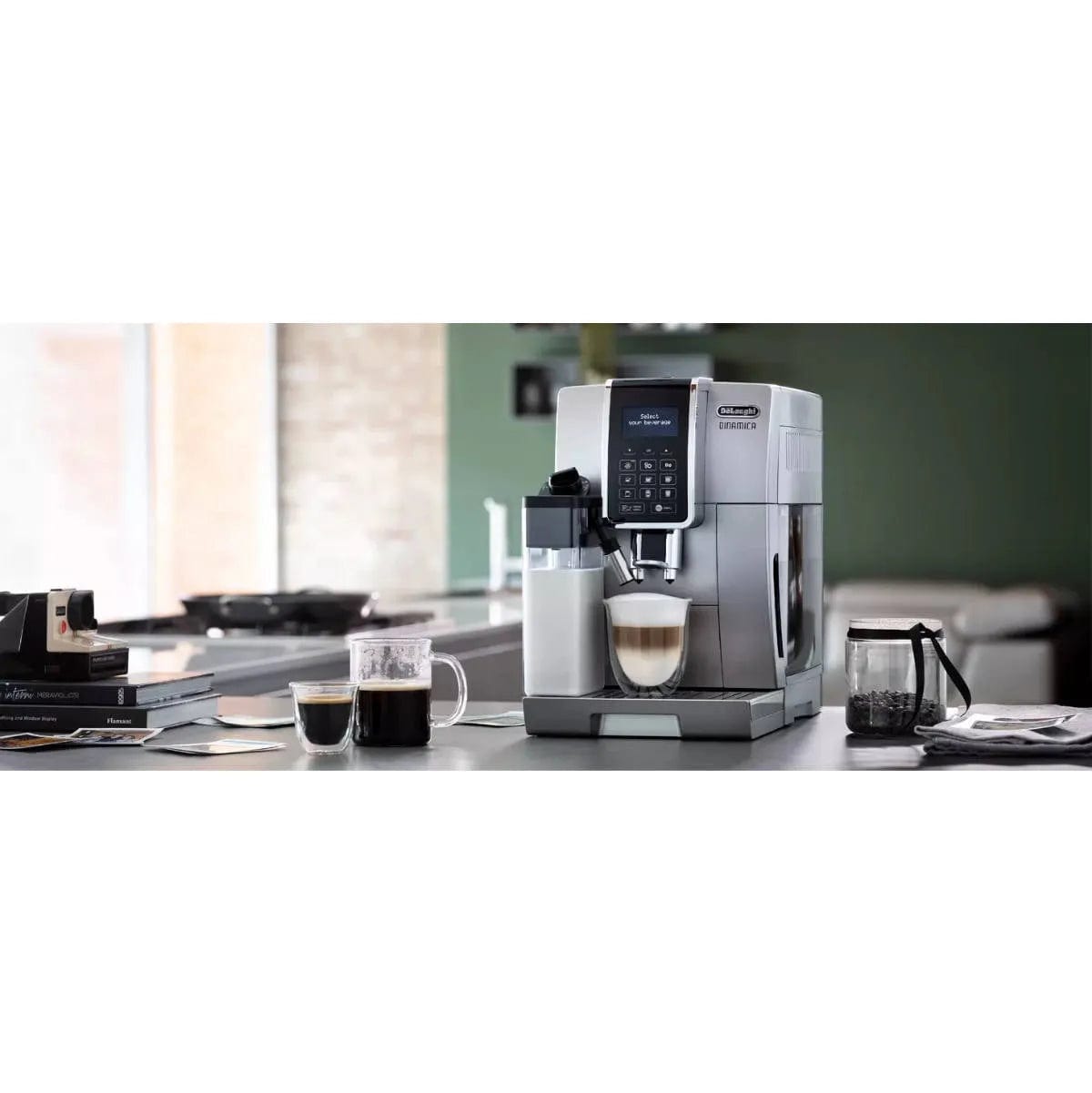 De'Longhi Dinamica LatteCrema Super Automatic Espresso & Cappuccino Machine ECAM35075SI (Silver) Super Automatic Espresso Machine DeLonghi