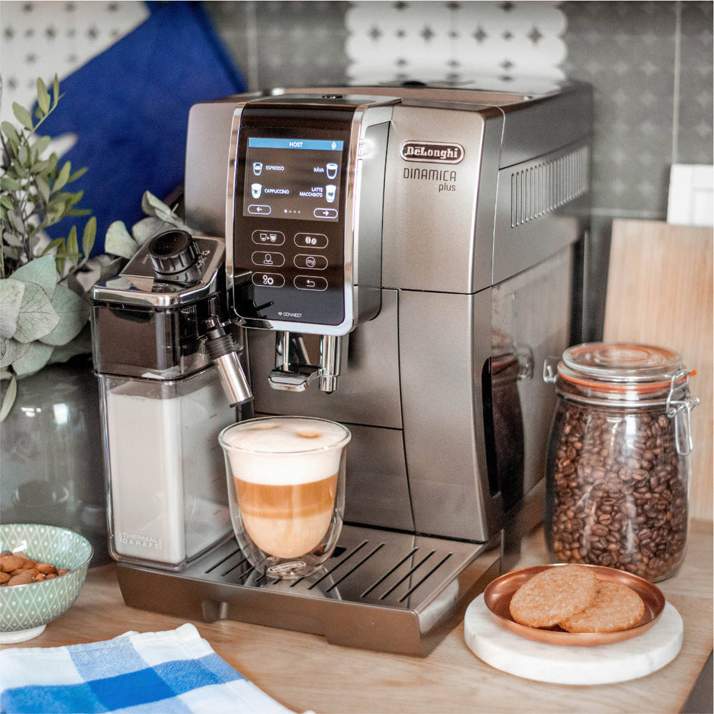 DeLonghi Dinamica Plus Espresso & Cappuccino Machine ECAM37095TI – Home  Coffee Solutions