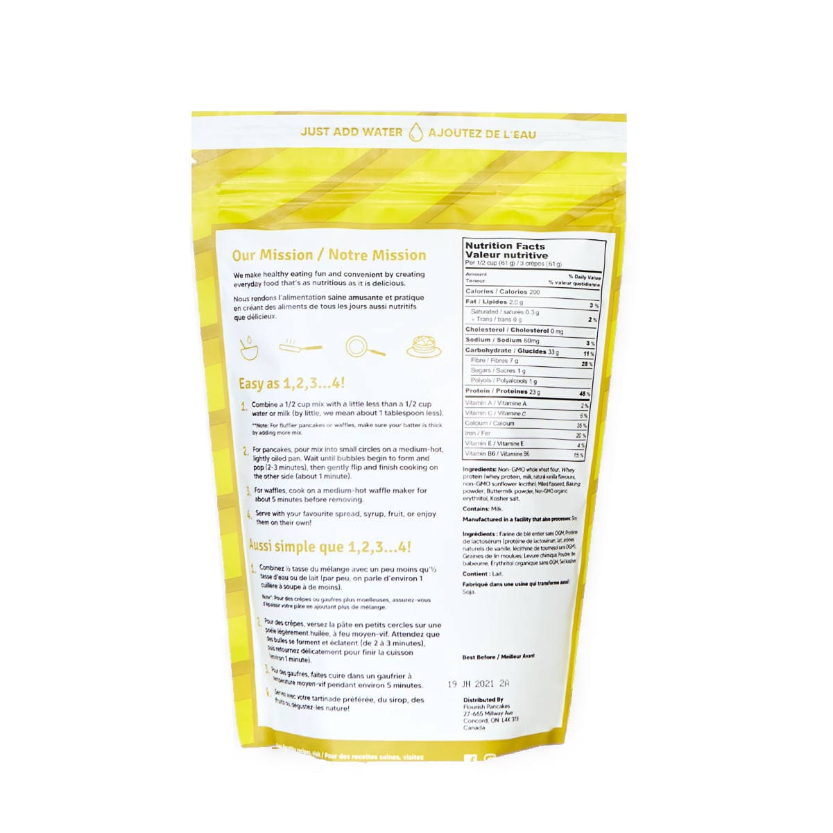 Flourish Protein Pancake & Waffle Mix Variety Pack (Buttermilk, Vanilla & Chocolate) Snacks & Treats Flourish