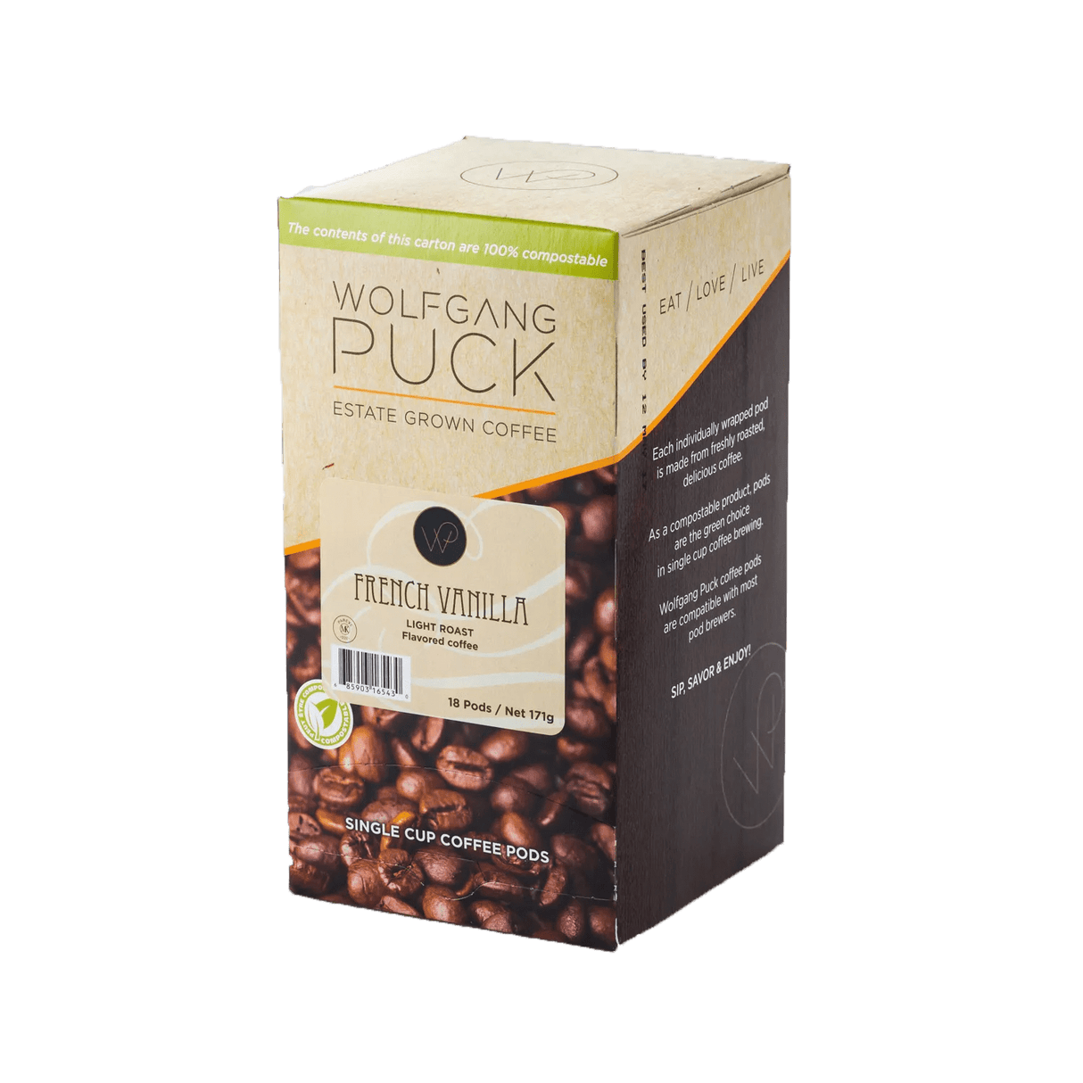 Wolfgang Puck French Vanilla Coffee Pods Soft Coffee Pods Wolfgang Puck