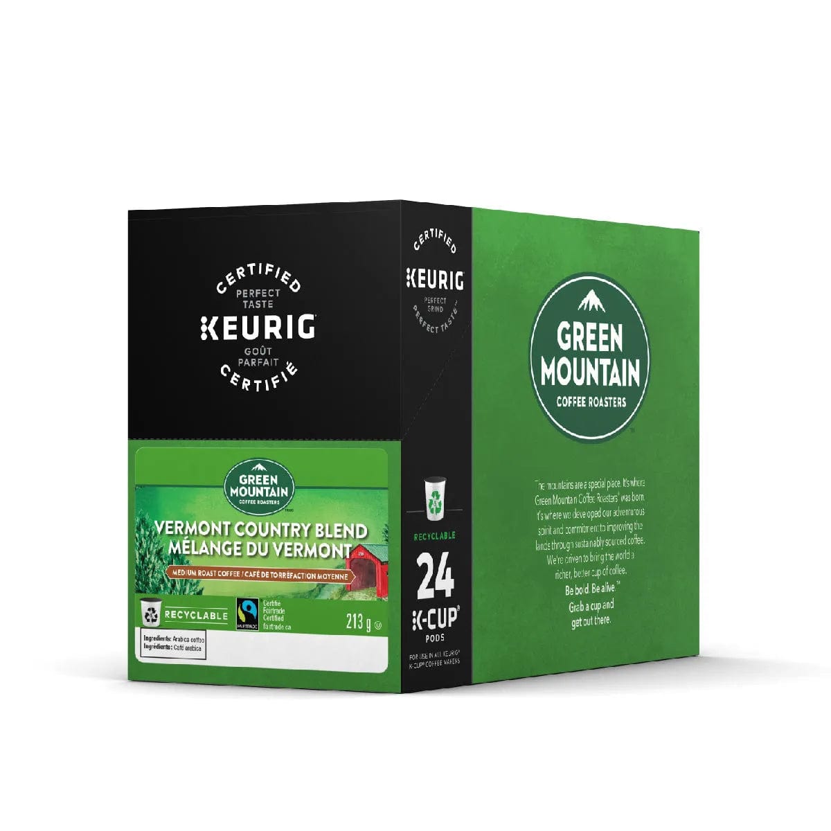 Green Mountain Decaf Vermont Country Blend K-Cup® Recyclable Pods (Box of 24) K-Cups Green Mountain