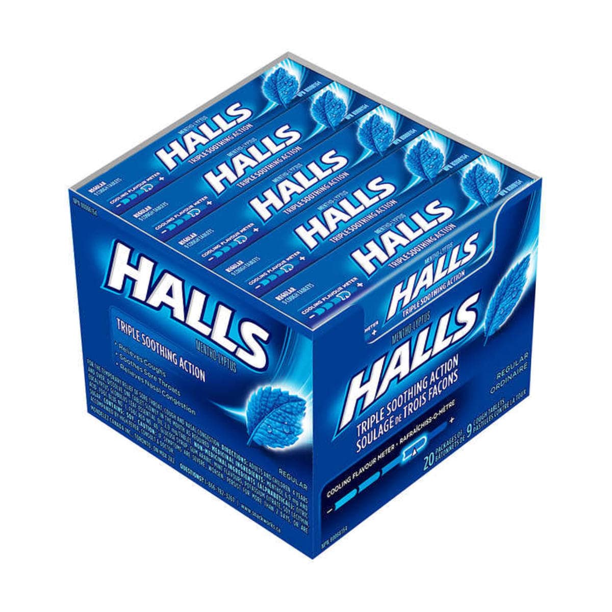 Halls Triple Soothing Action Cough Drops Bulk (20 Packs of 9) Candy Halls