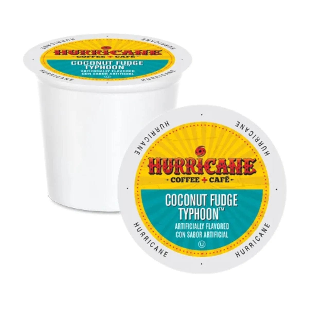 Hurricane Coffee Coconut Fudge Typhoon Single-Serve Pods (Box of 24) K-Cups Hurricane Coffee