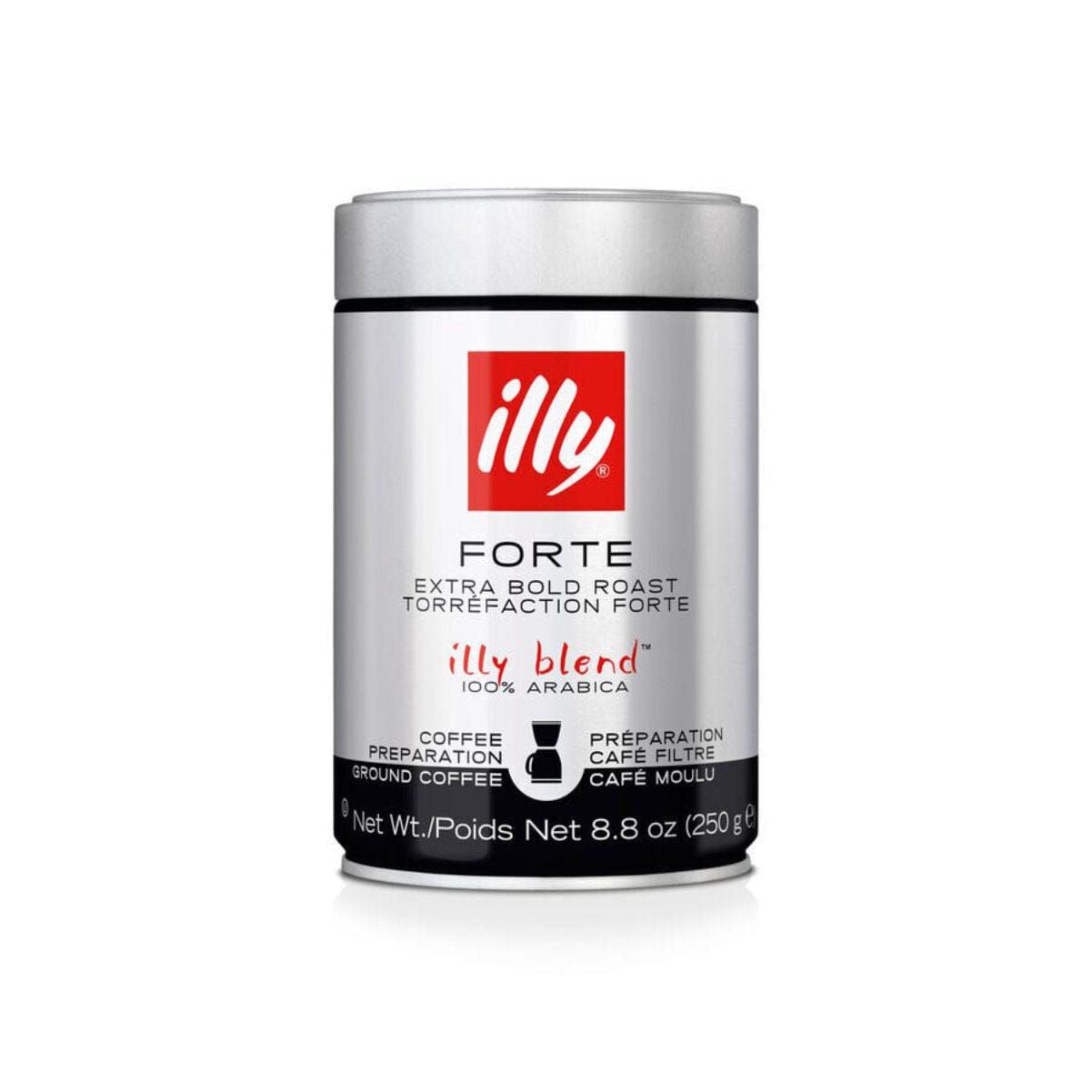 Illy Forte Extra Bold Filtro Coffee Grounds Ground Coffee Illy