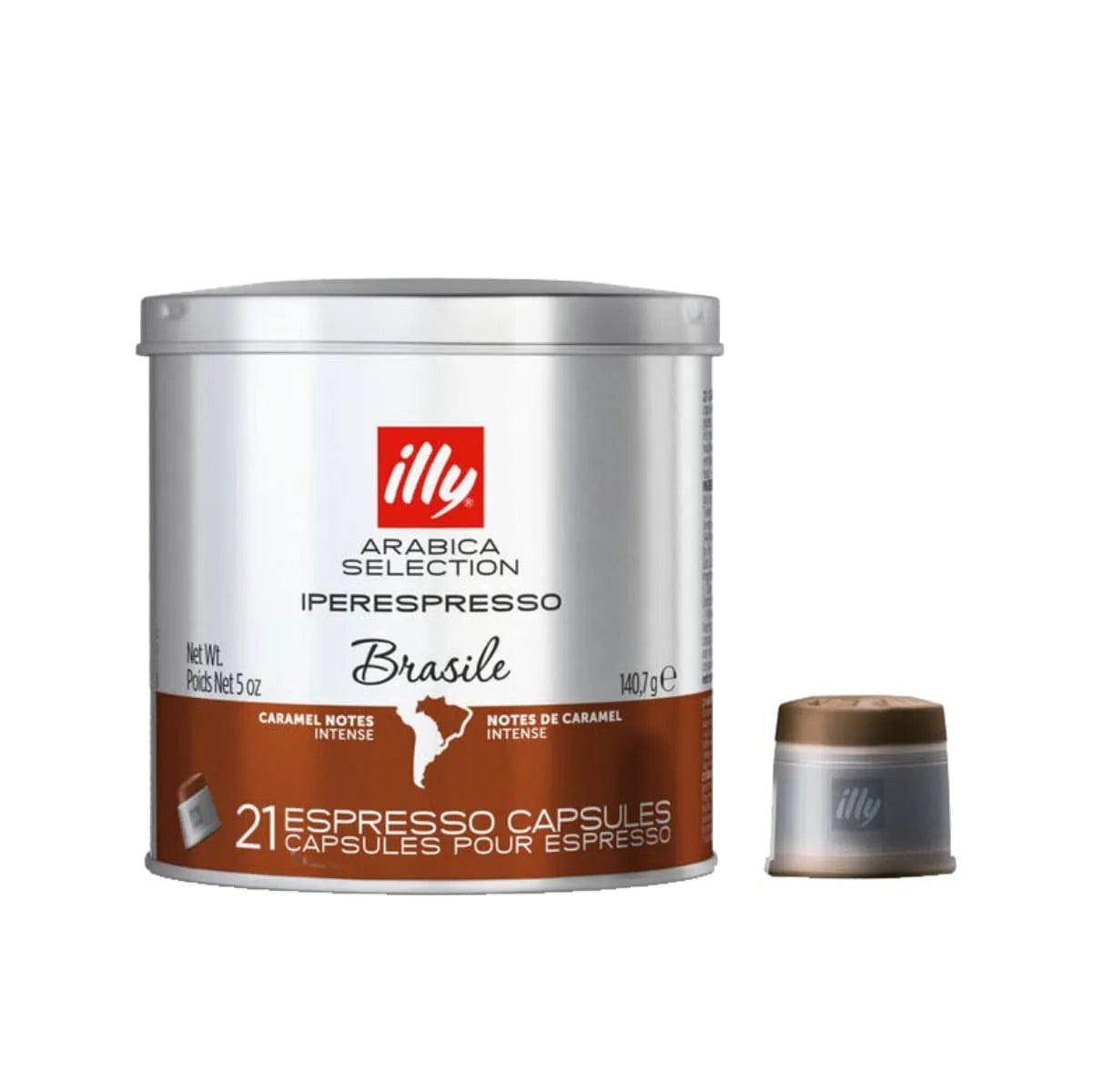 Illy Iperespresso Brasile Arabica Selection Espresso Capsules (21 Ct. Tin) Illy Iperespresso Capsules Illy