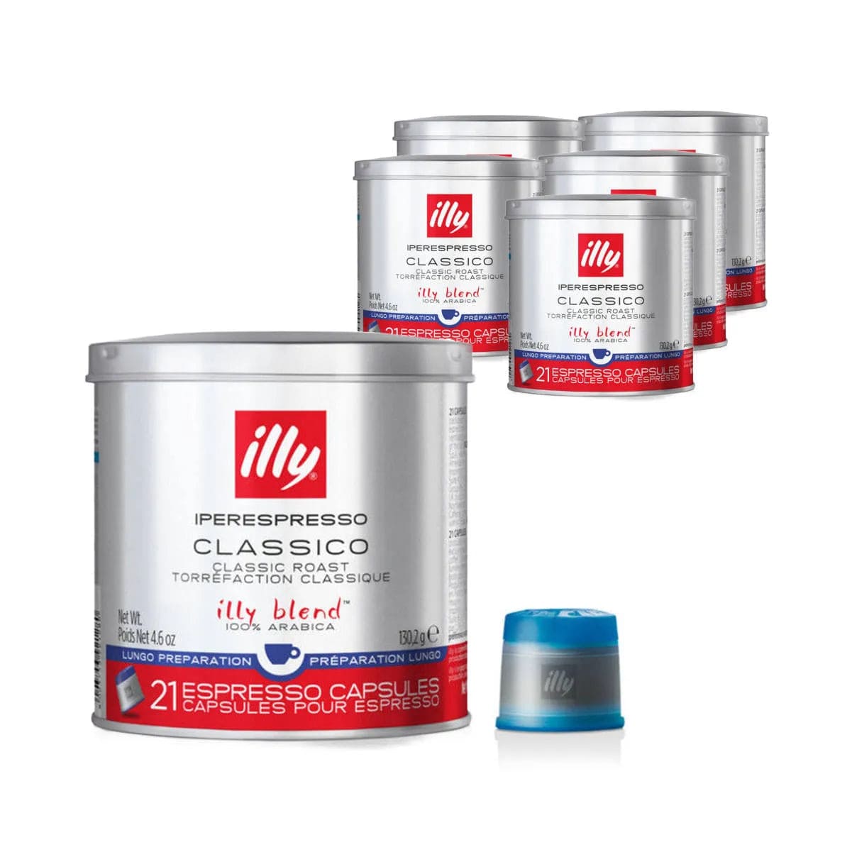 Illy Iperespresso Capsules Lungo Classico Medium Espresso (Case of 126) Illy Iperespresso Capsules Illy