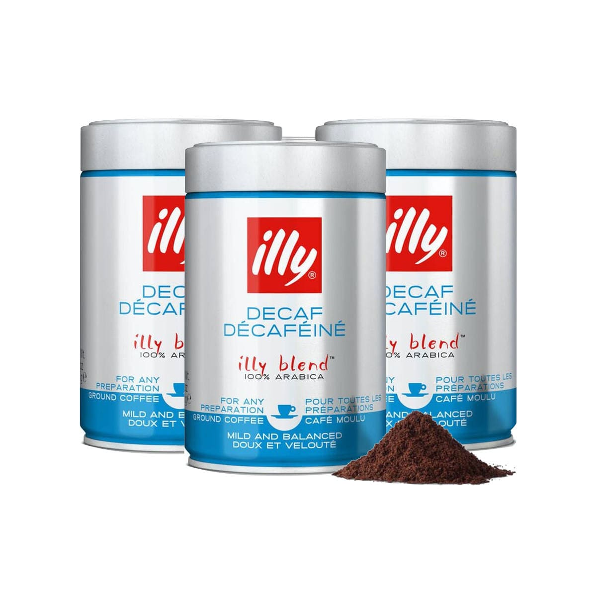 Illy Decaf Classico Ground Espresso Coffee (Case of 3) Ground Espresso Illy