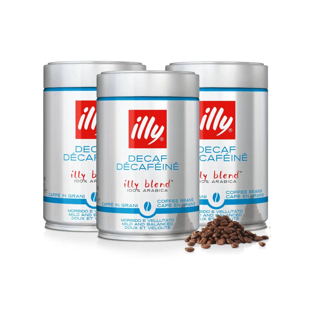 Illy Decaf Classico Medium Coffee Beans (Case of 3) Whole Bean Coffee Illy