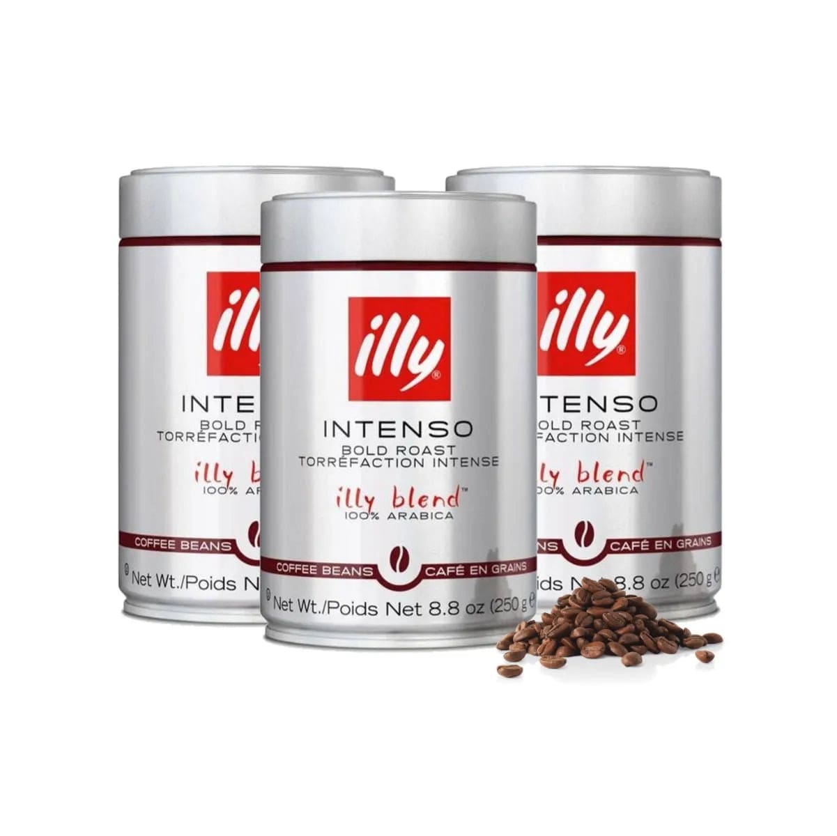 Illy Intenso Dark Coffee Beans (Case of 3) Whole Bean Coffee Illy