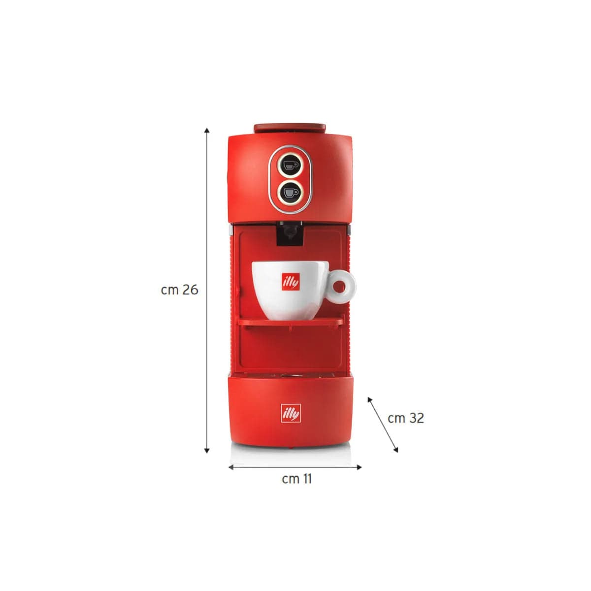 Illy Coffee Machine with E.S.E Pods (Red) - illy ESE Illy Capsule Machine Illy