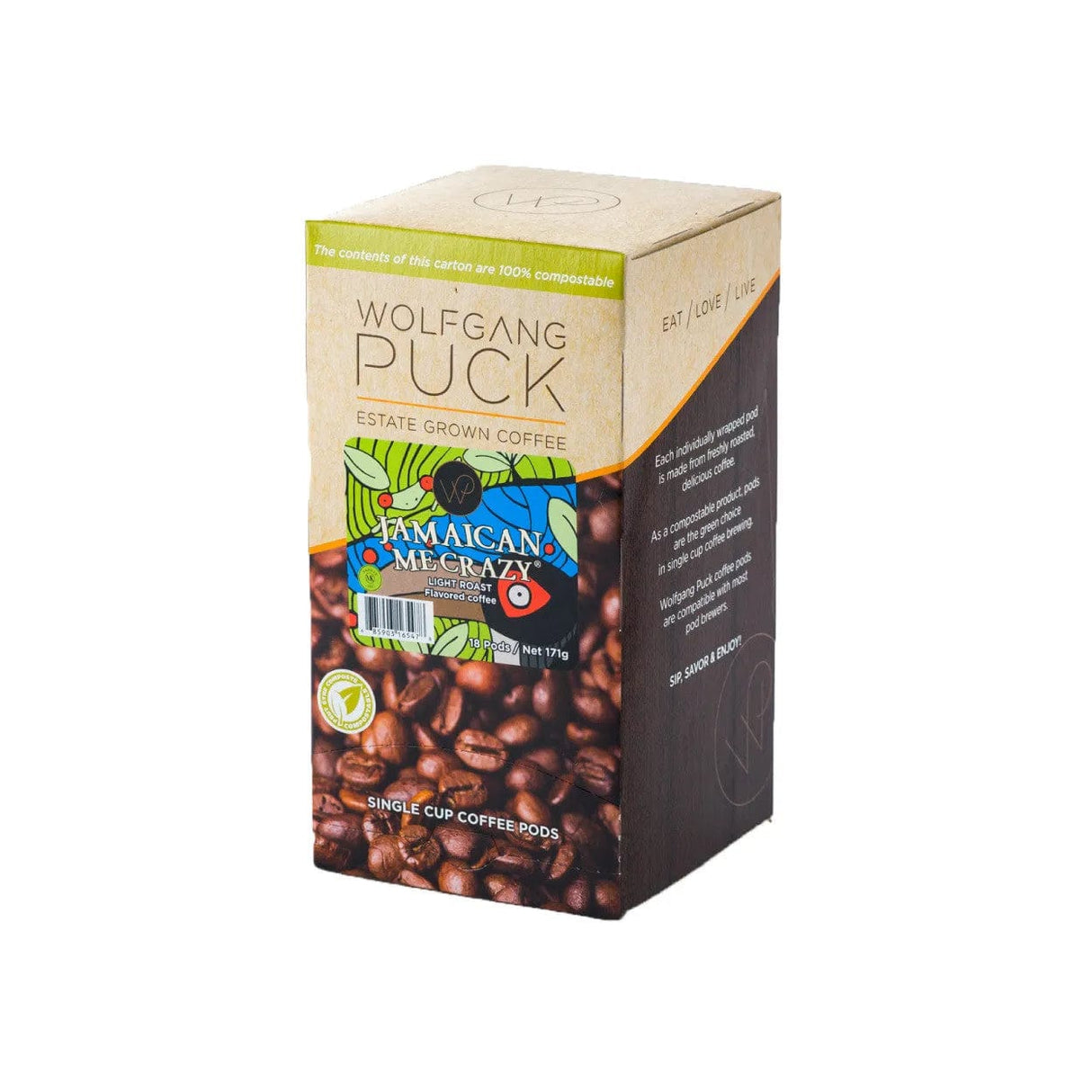 Wolfgang Puck Jamaican Me Crazy Pods Soft Coffee Pods Wolfgang Puck