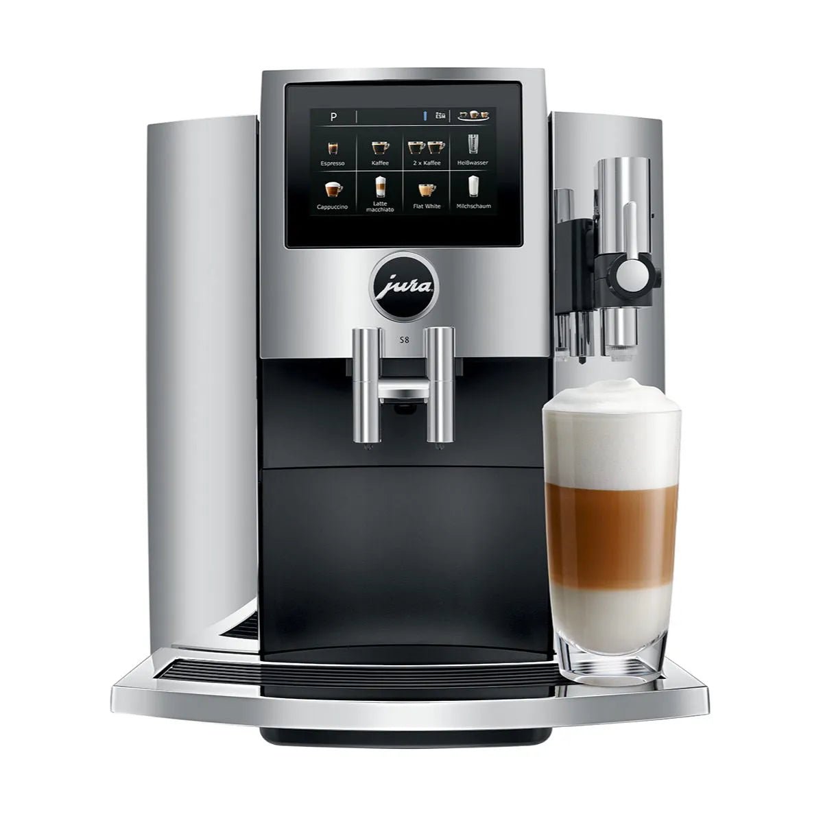 Jura S8 Super Automatic Coffee Machine 15212 (Chrome) Super Automatic Espresso Machine Jura