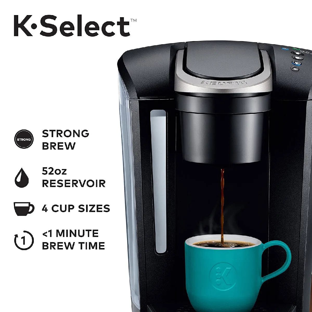 Keurig K-Select Single Serve Coffee Maker (Matte Black) Keurig Machine Keurig