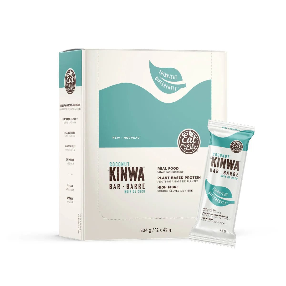 Eat to Life Coconut Kinwa Bars (Box of 12) Snacks & Treats Eat to Life