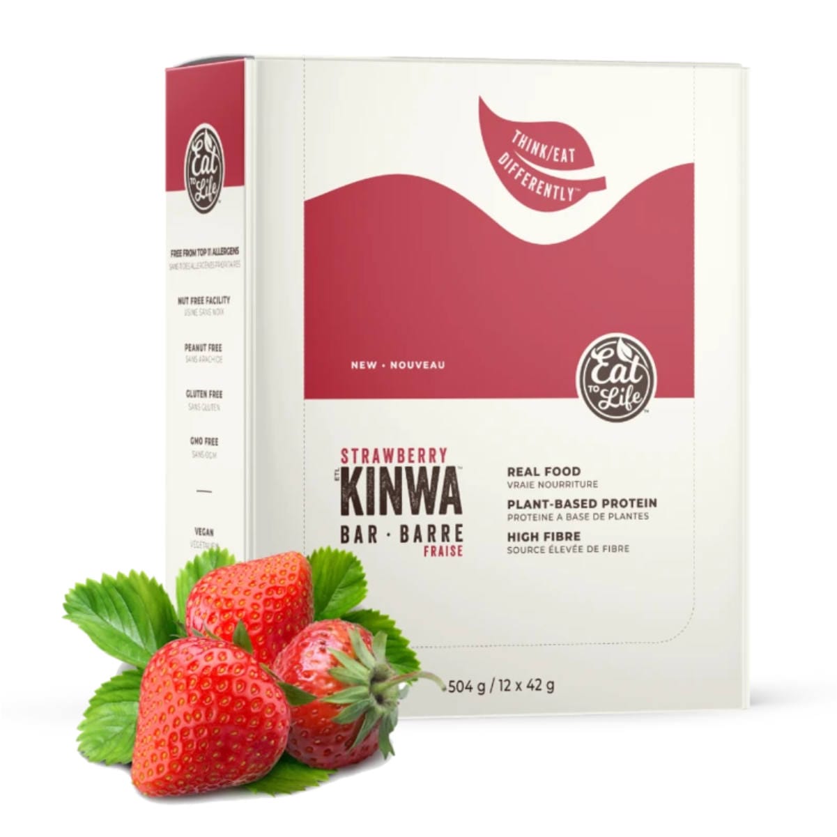 Eat to Life Strawberry Kinwa Bars (Box of 12) Snacks & Treats Eat to Life