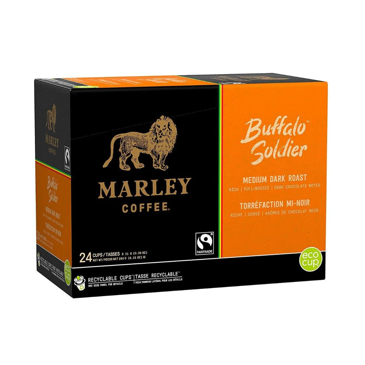 Marley Coffee Buffalo Soldier Single Serve Coffee Pods (Box of 24) K-Cups Marley Coffee
