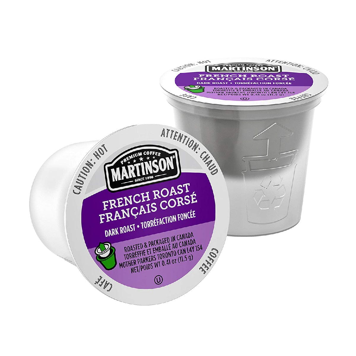 Martinson Coffee French Roast Single Serve Pods (Box of 24) K-Cups Martinson