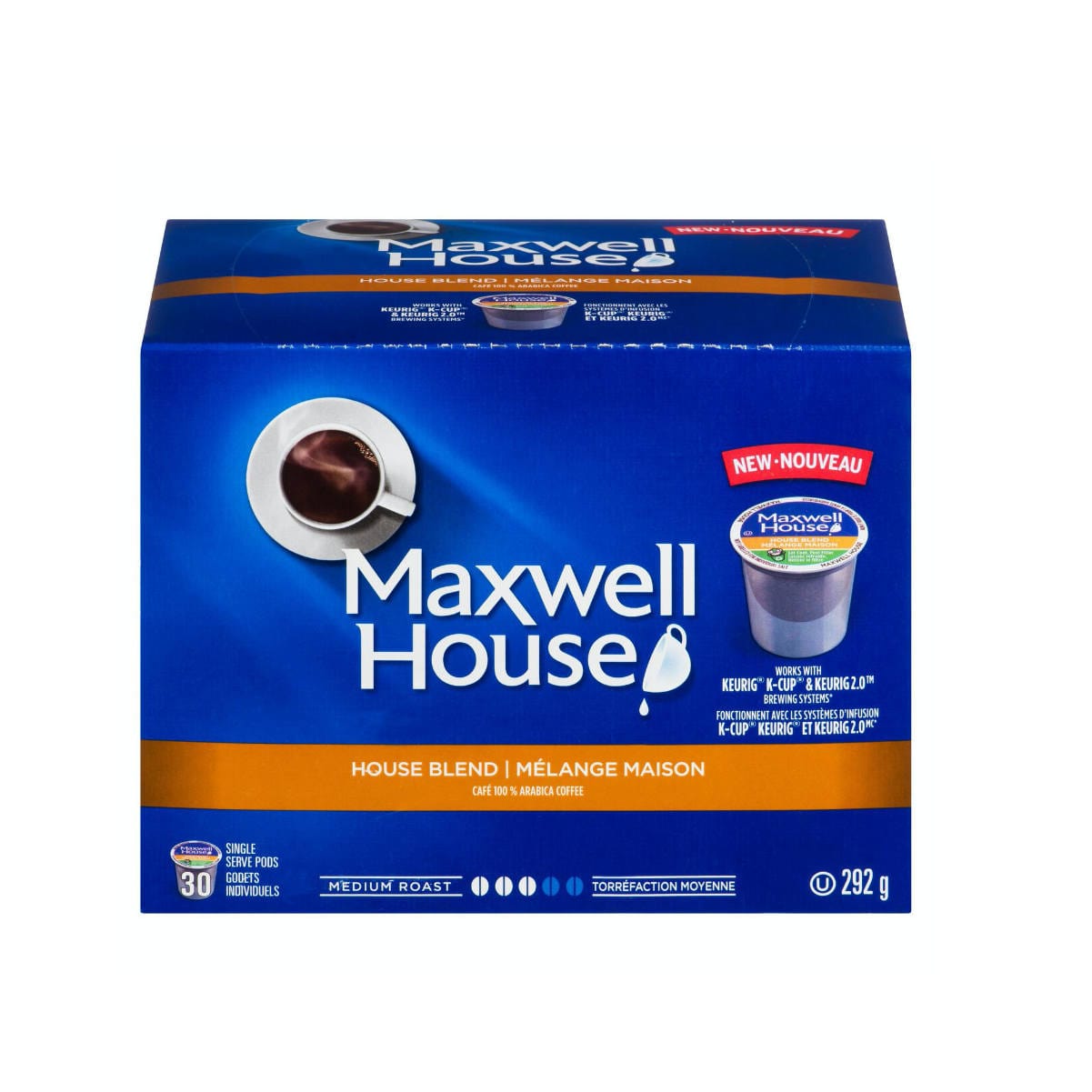 Maxwell House Original Blend K-Cup® Recyclable Pods (Case of 120) K-Cups Maxwell House