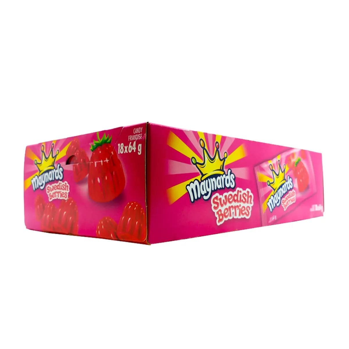 Maynards Swedish Berries Gummy Candy Bulk 64g Bags (Case of 18) Candy Maynards