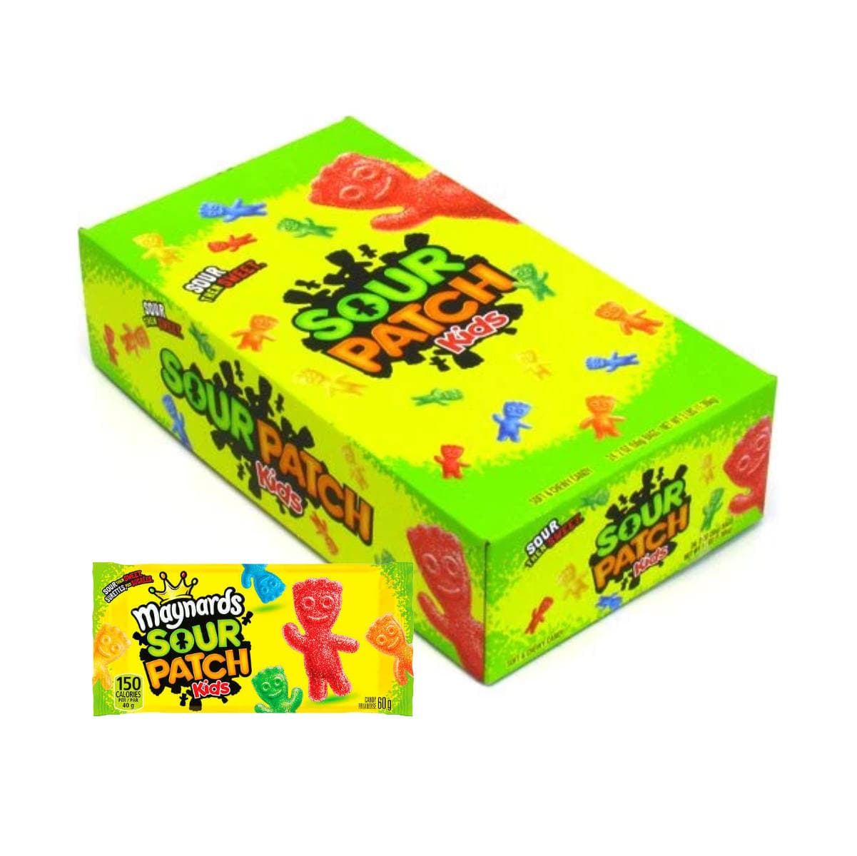 Maynards Sour Patch Kids Gummy Candy Bulk 60g Bags (Pack of 36) Candy Maynards