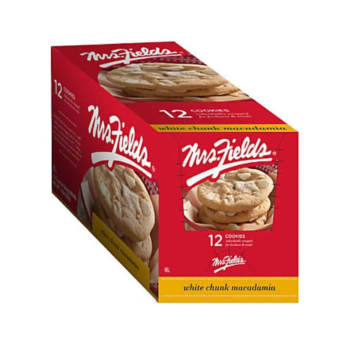 Mrs. Fields White Chunk Macadamia (12 Individually Wrapped Cookies) Snacks & Treats Mrs. Fields