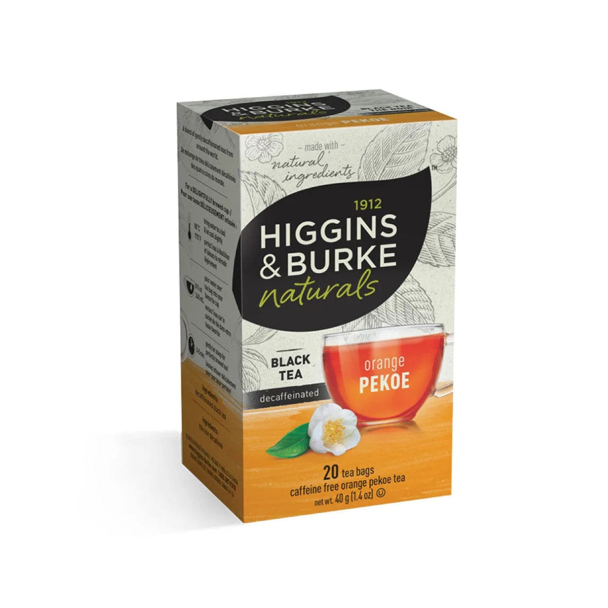 Higgins & Burke Decaf Orange Pekoe Tea Bags (Box of 20) Tea Bags Higgins & Burke