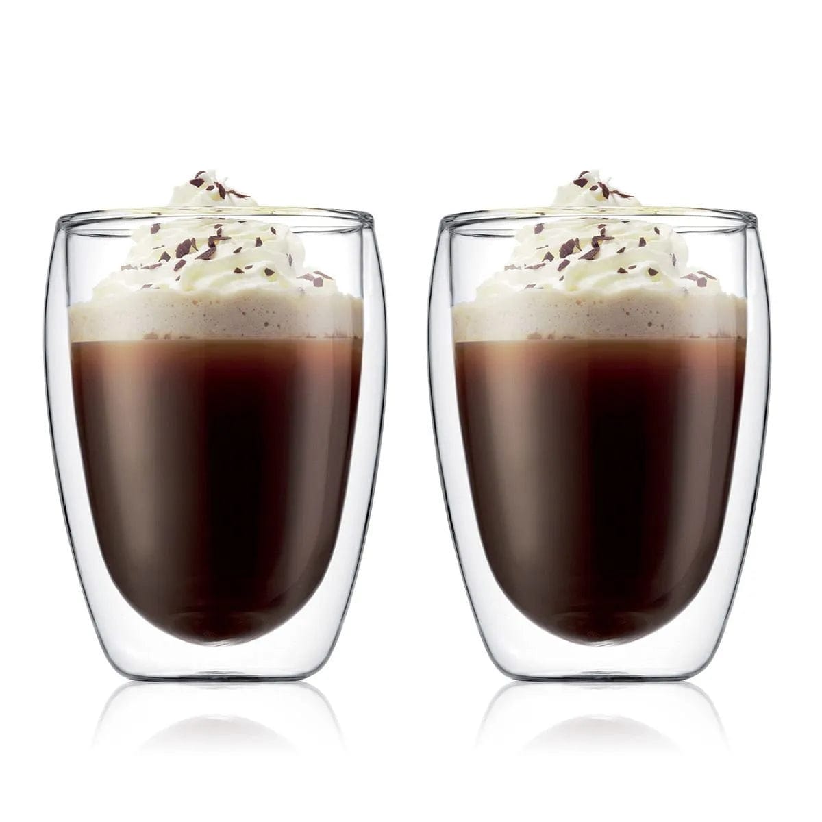 Bodum Pavina Large 12oz Double Walled Coffee Glasses (Set of 2) Kitchenware Bodum