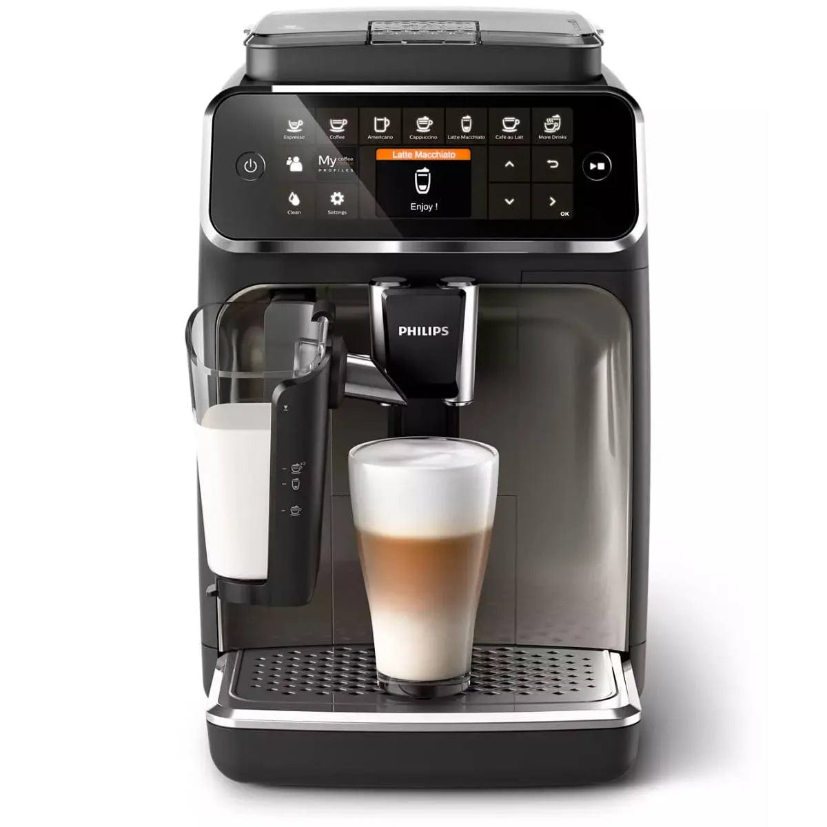 Philips 4300 LatteGo Super Automatic Espresso, Cappuccino, & Latte Macchiato Machine EP4347/94 Super Automatic Espresso Machine Philips