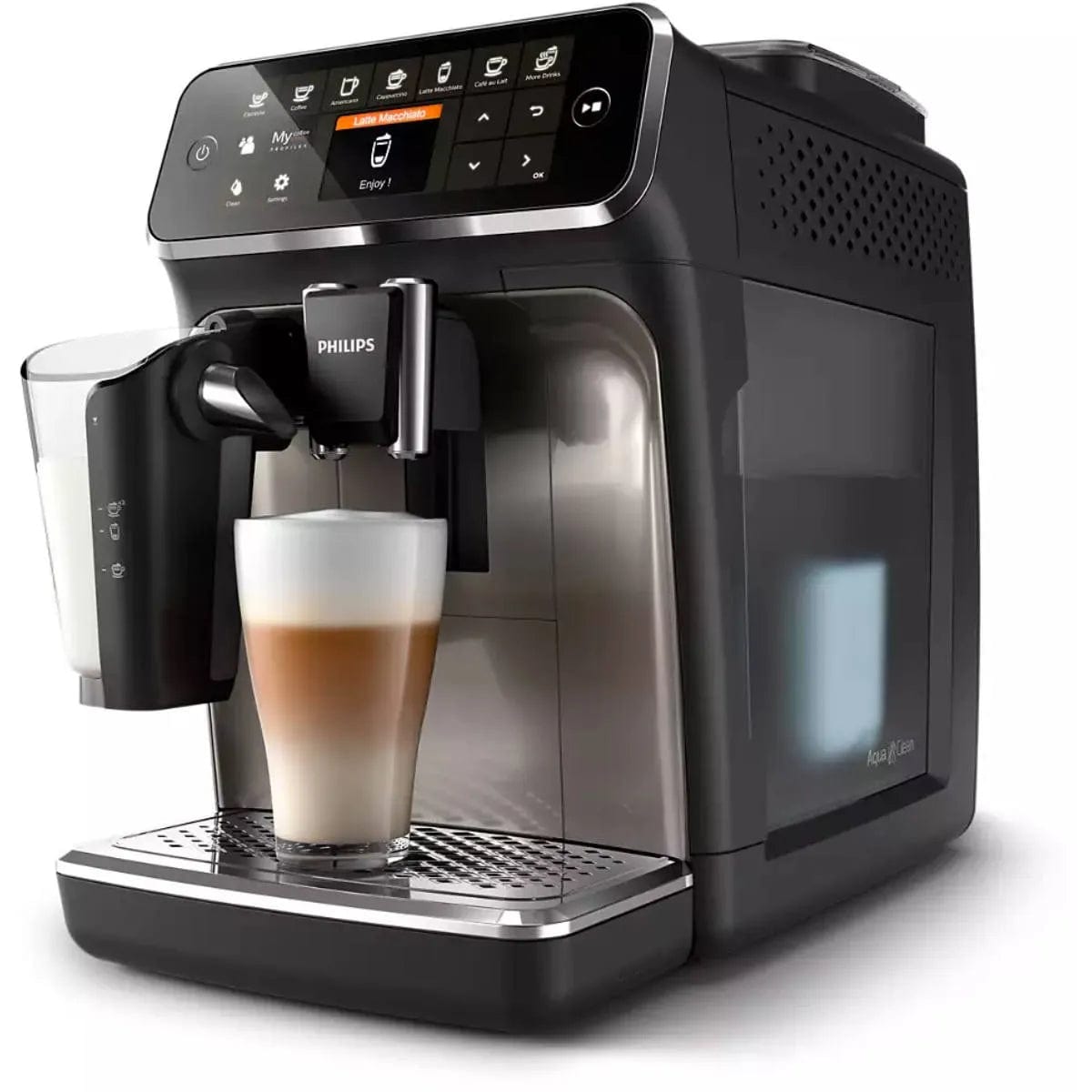 Philips 4300 LatteGo Super Automatic Espresso, Cappuccino, & Latte Macchiato Machine EP4347/94 Super Automatic Espresso Machine Philips