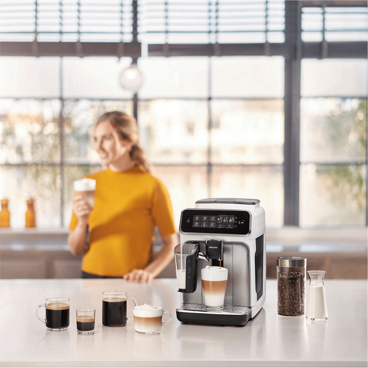 Philips 2200 LatteGo Super Automatic Espresso & Cappuccino Machine EP2230/14 Super Automatic Espresso Machine Philips