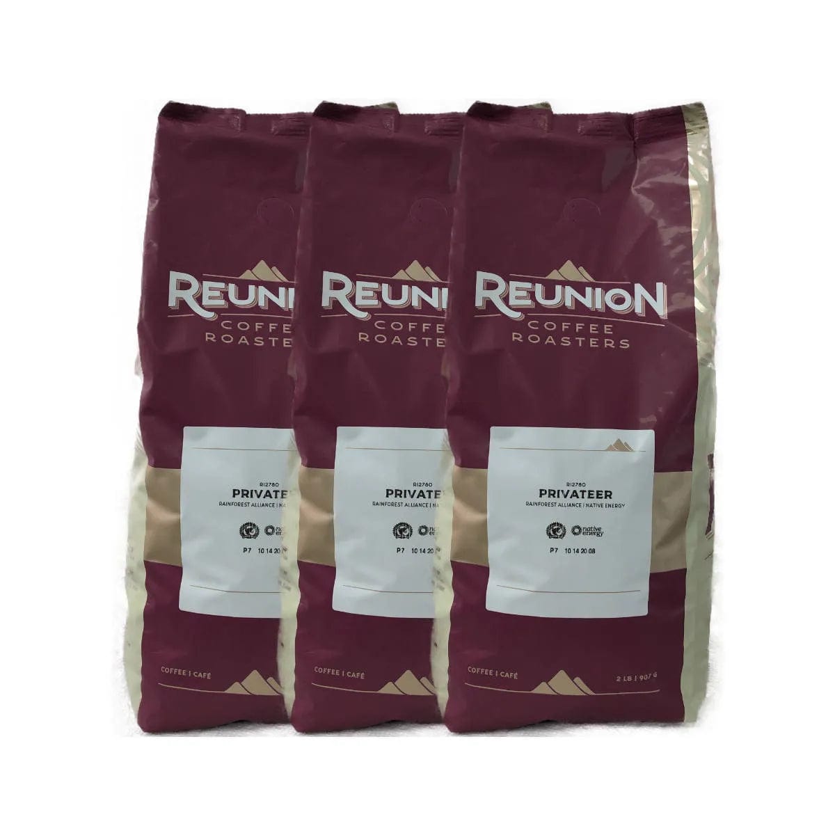 Reunion Island Privateer Dark Whole Bean Coffee (2lb) (Pack of 3) Whole Bean Coffee Reunion Coffee Roasters